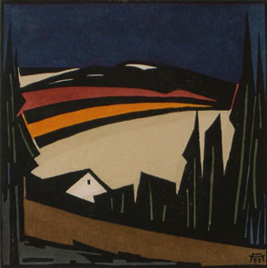 Herbert Muckenschnabl - Landschaft mit Haus