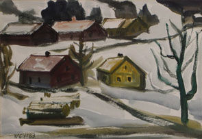 Hans Wölfl - Waldlerhäuser im Winter