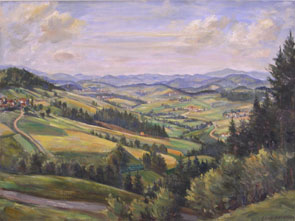 Hans Peterka - Landschaft im Bayerischen Wald