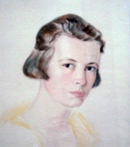 Reinhold Koeppel  Kohle, Pastell, Aquarell,Oel - Portrait Hanne Koeppel